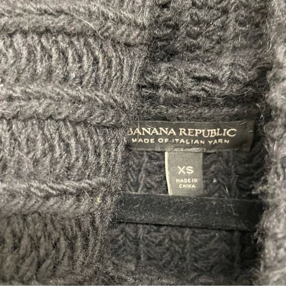 Banana Republic Black Merino Wool & Alpaca Blend Turtleneck Sweater Womens XS - Picture 8 of 8